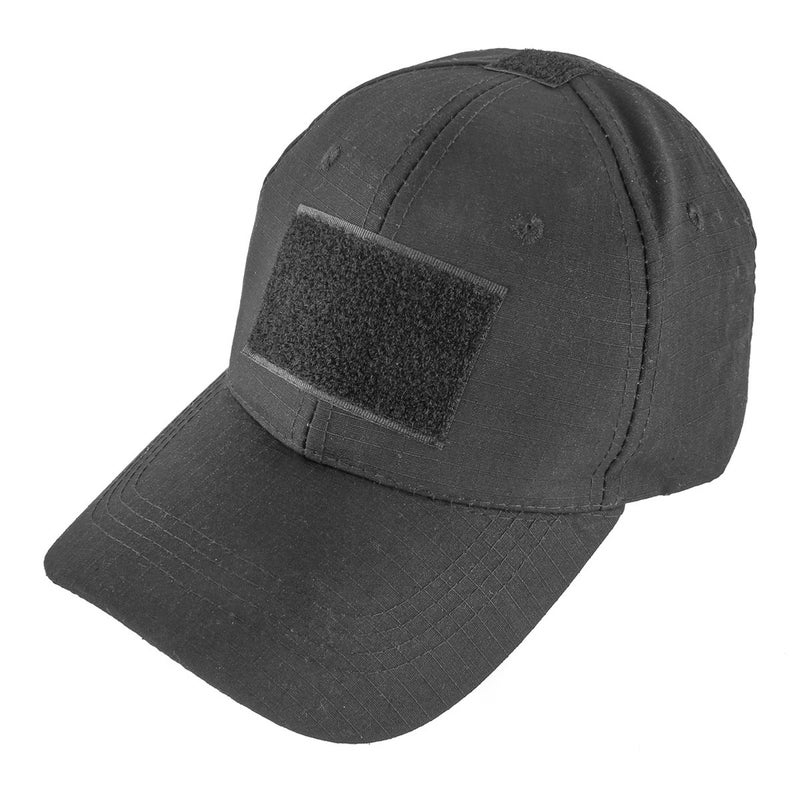GES Tactical Hat for Men Adjustable Operator Cap with Hook and Loop Panels, Includes USA Flag Patches, Military Baseball Capï¼ˆBlack - Image 4